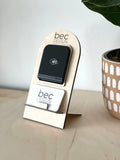 Mini Payment Stand - Branded Square/Shopify Wisepad 3 Upright Tap - QR Code - Business Card Holder