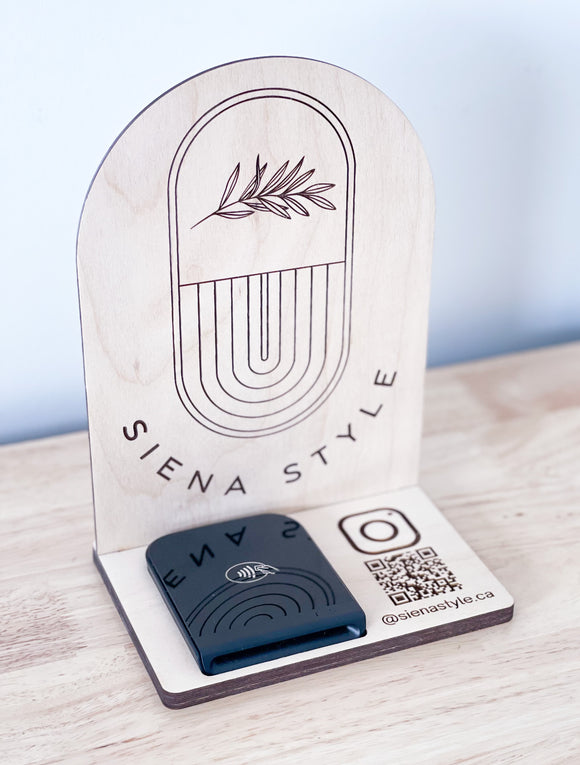 Payment Stand - Branded Square / Shopify Flat Tap - QR Code