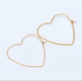 Large Gold Heart Hoop