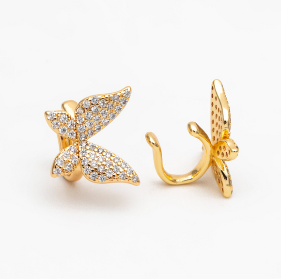 Butterfly Pave Ear Cuff