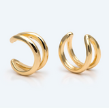 Double Band Gold Silver Ear Cuff