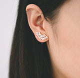 Josephine Pave Art Deco Sunburst Stud