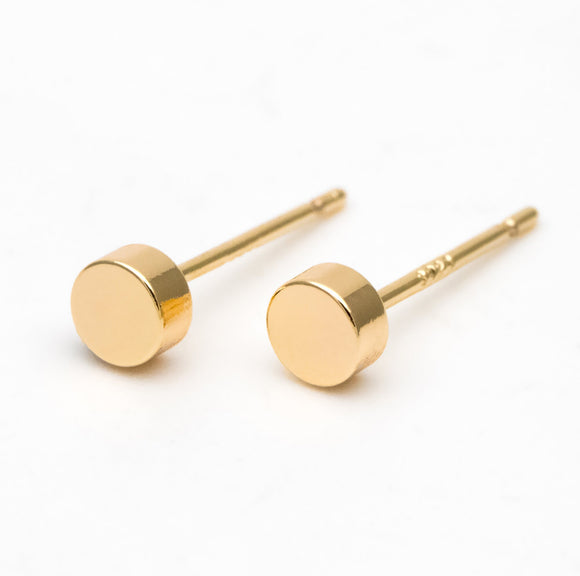 Minimalist Dot Stud - Gold Earrings