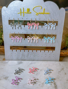 Betty Bow Stud - Acrylic Earrings