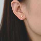 Foxy Studs - Gold Silver Earrings