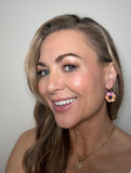 Pansy Hoop - In Bloom - Acrylic Earrings
