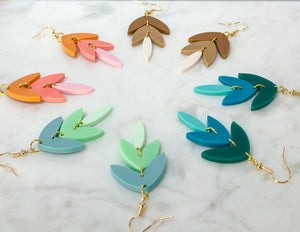 Olive Ombré - Everyday Acrylic Earrings