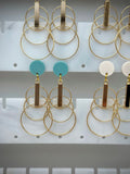 Lira Circular Gold Dangle Earrings