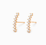 Lisette - Curved Pave Stud