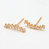 Lisette - Curved Pave Stud