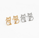 Foxy Studs - Gold Silver Earrings