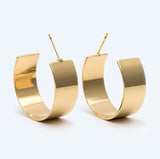 Margot - Flat Gold Hoop