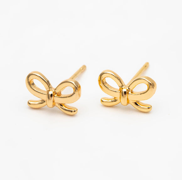 Bow Gold Stud Earrings