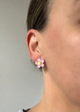 Blossom Stud - Hand Painted - Spring Blooms Acrylic Earrings