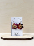 Flora Hoop  - Hand Painted Acrylic Earrings