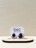 Romain Stud - Hand Painted Acrylic Stud Earrings