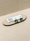 Hand Painted Monstera Hoop - Acrylic Earrings