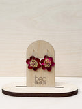 Flora Hoop  - Hand Painted Acrylic Earrings