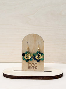 Flora Small Dangle - Hand Painted Acrylic Earrings