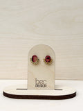 Mini Scallop Romain - Hand Painted Acrylic Stud Earrings