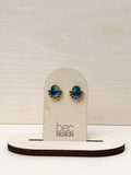 Mini Scallop Romain - Hand Painted Acrylic Stud Earrings