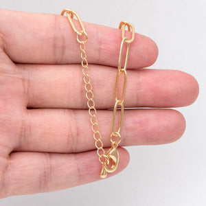 Nel necklace - Gold Paperclip Chain Necklace