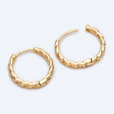 Riley - Gold Chain Huggie Earrings