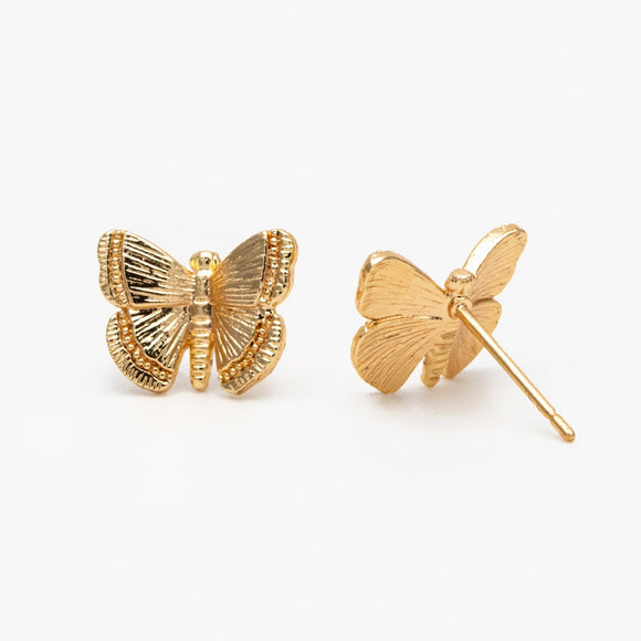 Butterfly Stud - Gold / Silver Earrings