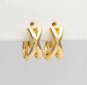 XX Huggie - Gold Silver Hoop Earrings