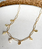 Beachcomber Charm Chain- Gold Layering Necklace