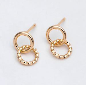 Link Stud - Gold / Silver Earrings