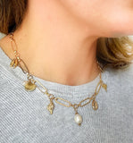 Beachcomber Charm Chain- Gold Layering Necklace
