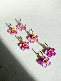 Blossom Hoop - Hand Painted - Spring Blooms Acrylic Earrings