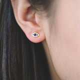 Evil Eye Stud - Gold Earrings