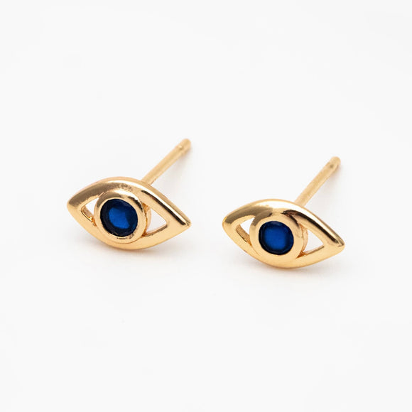 Evil Eye Stud - Gold Earrings