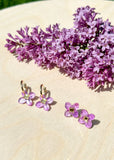 Lilac Stud - Hand Painted Acrylic Earrings