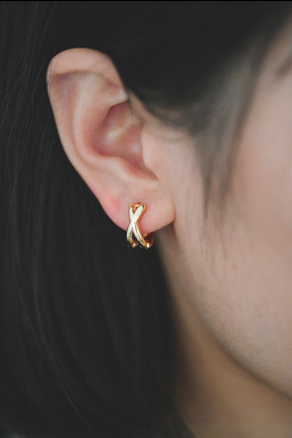XX Huggie - Gold Hoop Earrings