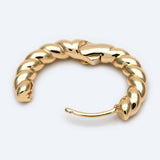Emma - Gold Rope Huggie Earrings