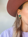 Romain Stud - Hand Painted Acrylic Stud Earrings