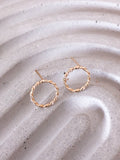 Ring Stud Earrings - Gold / Silver Earrings