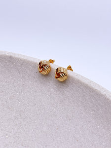 Knot Stud - Gold Earrings