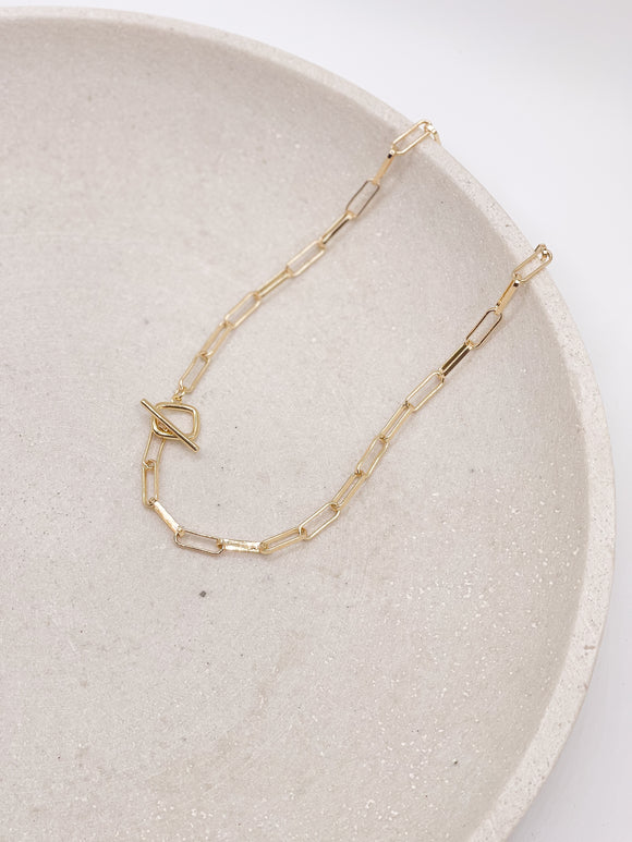 Kara Paperclip Chain- Gold Layering Necklace