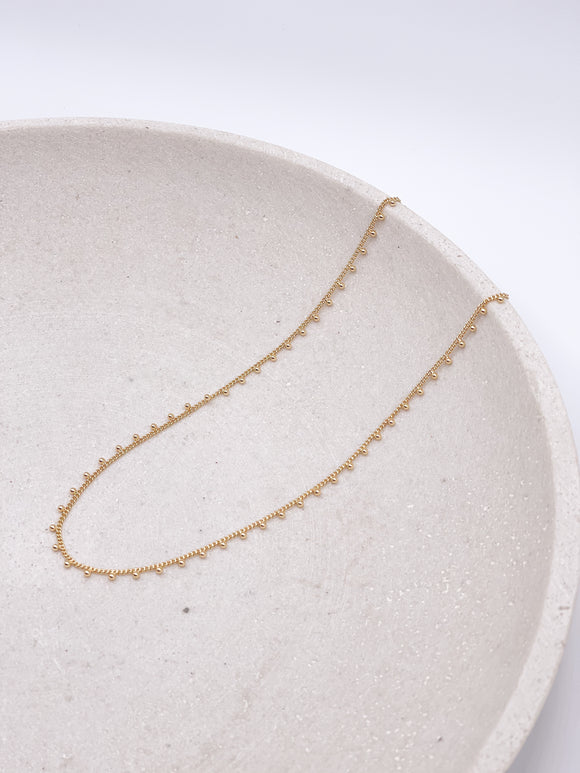 Bailey Bead Chain- Gold / Silver Layering Necklace