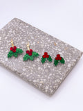 Holly Hoop - Acrylic Christmas Earrings