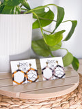 CLEAROUT Nat -  Hexagon Tortoise Earrings