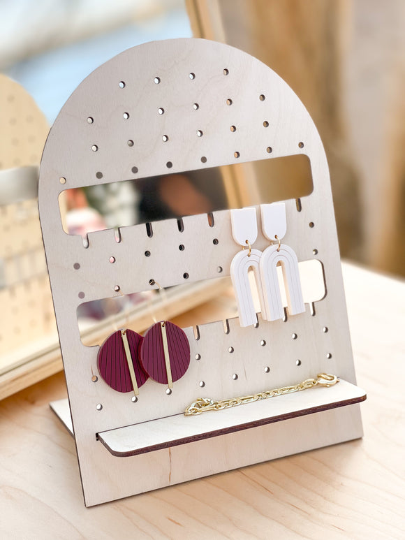 Small Earring Organizer with Hoop Hanging
